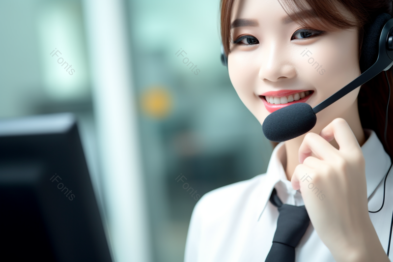 带着耳机工作的话务员客服美女,高清,摄影图,摄影图片,图片大全,摄影图免费下载